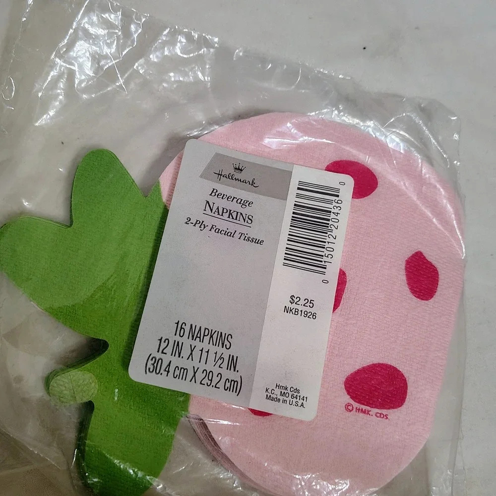 Hallmark Party Express Lemon‎ Slice & Strawberry Napkins Set New Dining crafting